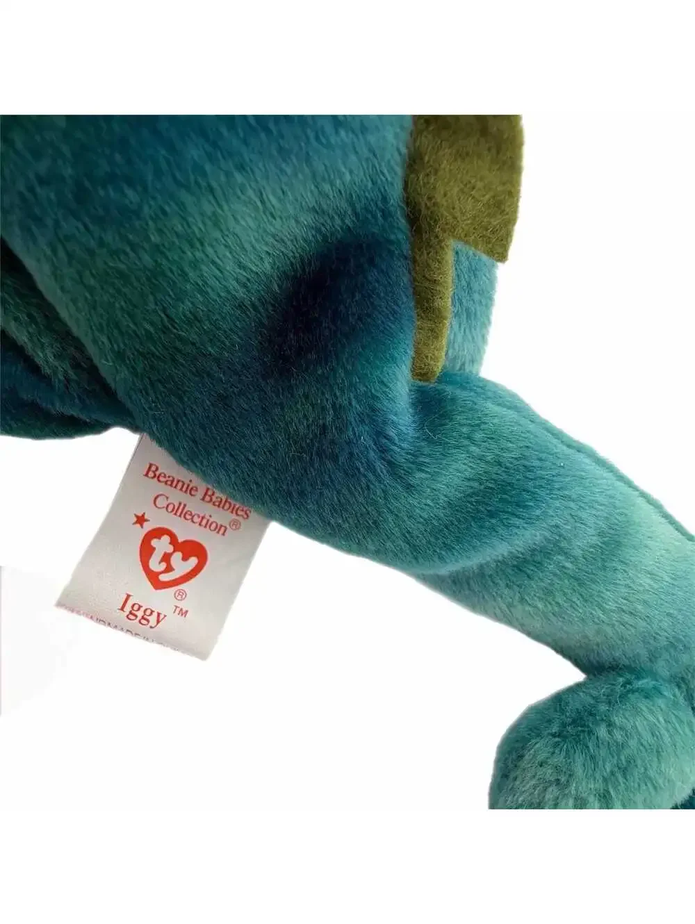 Vintage TY Beanie Baby 1st Generation Iggy the Iguana 1997 Rare Original Blue